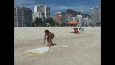 Tanned cougar was picked up on a public beach for kinky sex and a facial - sunporno.com - Germany - Brazil