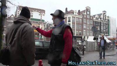 Bearded hobo has a luck to fuck a whore - sunporno.com - Netherlands