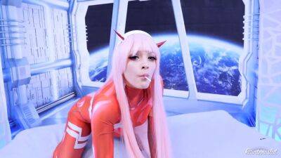 Zero Two... Space Facial Cumshot - Anal rimjob POV fantasy cosplay - sunporno.com