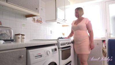 AuntJudys - 48yo Busty BBW Step-Auntie Star gives you JOI in the Kitchen - sunporno.com - Britain