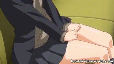 Upskirt anime bang in the office - sunporno.com