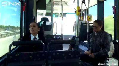 Sexy Babes In Public Bus - sunporno.com