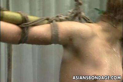 Juicy woman is tied up and screams in BDSM style - bdsm.one