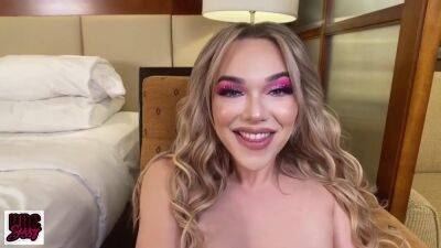 BBC Fucked Hot Blonde Tgirl - sunporno.com