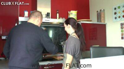 CLUBXFLAT girlfriend spontaneously fucked in the kitchen - sunporno.com - Germany