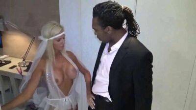 Blonde Wife Can't Resist Getting Blacked On Wedding Night - sunporno.com