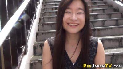 Asian slut peeing in public - pornoxo.com