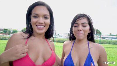 A latina threesome for lucky white guy - sunporno.com - Brazil