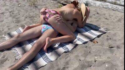 Husband Shares and Films Wife Fucking Friend on Public Beach / Amateur Hotwife - sunporno.com