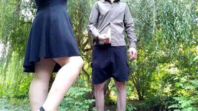 I was masturbating and a stranger helped me cum outdoors - sunporno.com - Russia