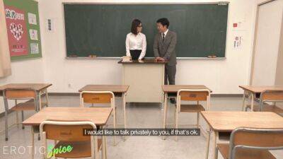 DEVIANTE - Japanese school teacher cheats with co-worker - sunporno.com - Japan