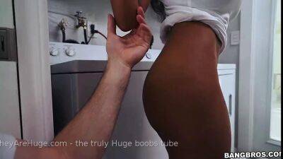 Standing Sex Porn Cute Ebony Babe With Huge Saggy Tits Gets Fucked By A Hot Hunk From Behind, Dark Haired - sunporno.com