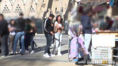 Amazing Alexa Tomas makes Money Stripping off her Clothes in Public - sunporno.com