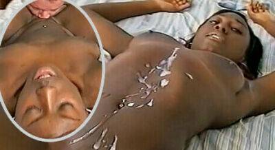 Soaking black wife with my cum - sunporno.com - Britain