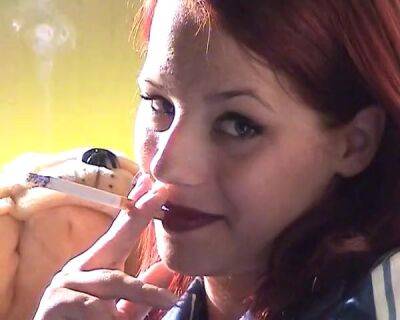 Lovely Redhead smoking - sunporno.com