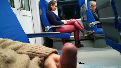 Stranger Jerked and suck me in the train - sunporno.com