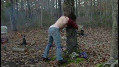 my slut tied to a tree and fucked rough - sunporno.com