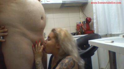 Busty Blonde - Kitchen Creampie And Sucking Dick Hot Busty Blonde - pornoxo.com