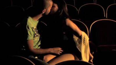 A young couple fucking in the theater - sunporno.com