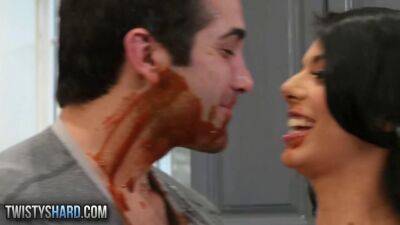 Twistys hard - couples food fight completes in porno - sunporno.com