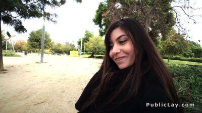 Romanian babe gets huge dick in the ass in public - sunporno.com - Romania