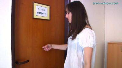 Shy green-eyed girl at her regular gynecologic check-up - sunporno.com