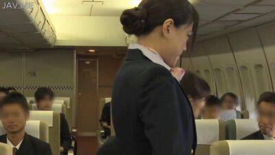 Japanese stewardesses seduce their horny passenger on the plane - sunporno.com - Japan