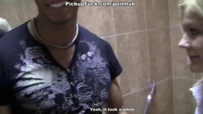 Woman fuck in public toilet - sunporno.com