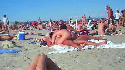 Public beach group fucking - sunporno.com