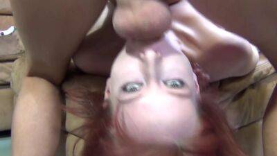 NO GAG REFLEX! Talented Pale Redhead Throat Fucked With Every Inch - sunporno.com