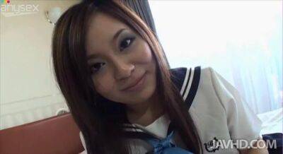 Spoiled Japanese student Makoto Kurosaki gets her beaver teased - sunporno.com - Japan