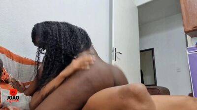 BBC Pau Grande Fudendo ass and pussy of Brazilian black girl on living room sofa - sunporno.com - Brazil