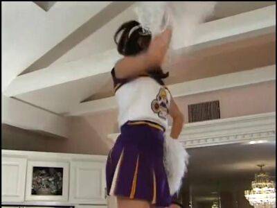 Gorgeous young cheerleader fucks in the kitchen and gets a mouthful of cum - sunporno.com - Usa