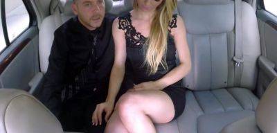 On their date in the back of their limo a guy creampies a hot girl - inxxx.com